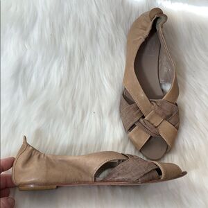 LiliMill Leather Slip On Ballet Flats Size…